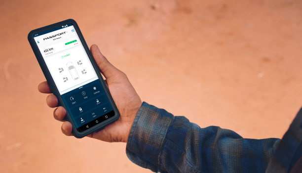 Close up of a person holding a smartphone.